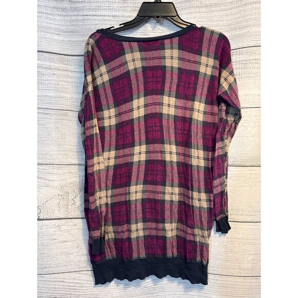 Trouvé Plaid Long-Sleeve Sweater Top Size M - Picture 3 of 3